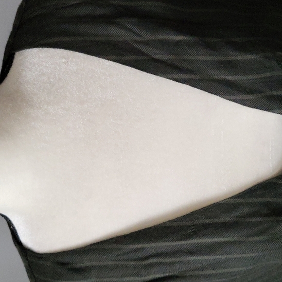 Socialite semi sheer olive green pinstriped lightweight duster/open cardigan NWT - Picture 6 of 11